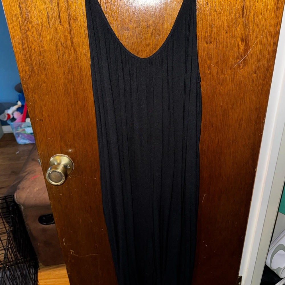 Black Sleeveless Maxi romper pants